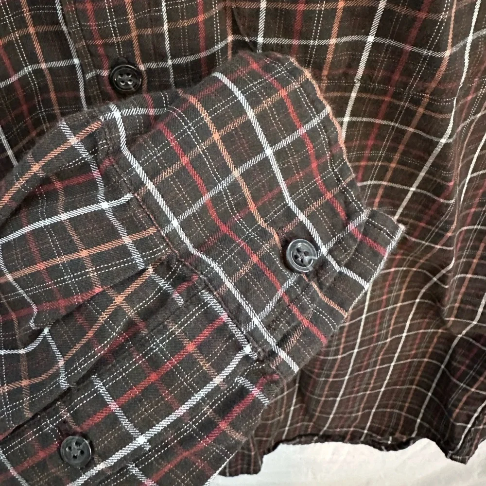 J.Crew Brushed Twill Plaid Button Down Shirt Slim Fit Small